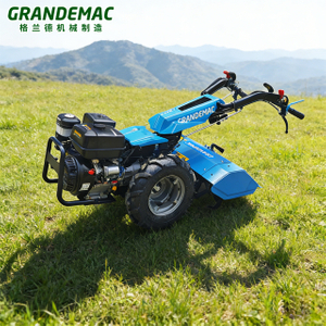 Traktor na 2 kotača s rotacijskom frezom za voćnjak