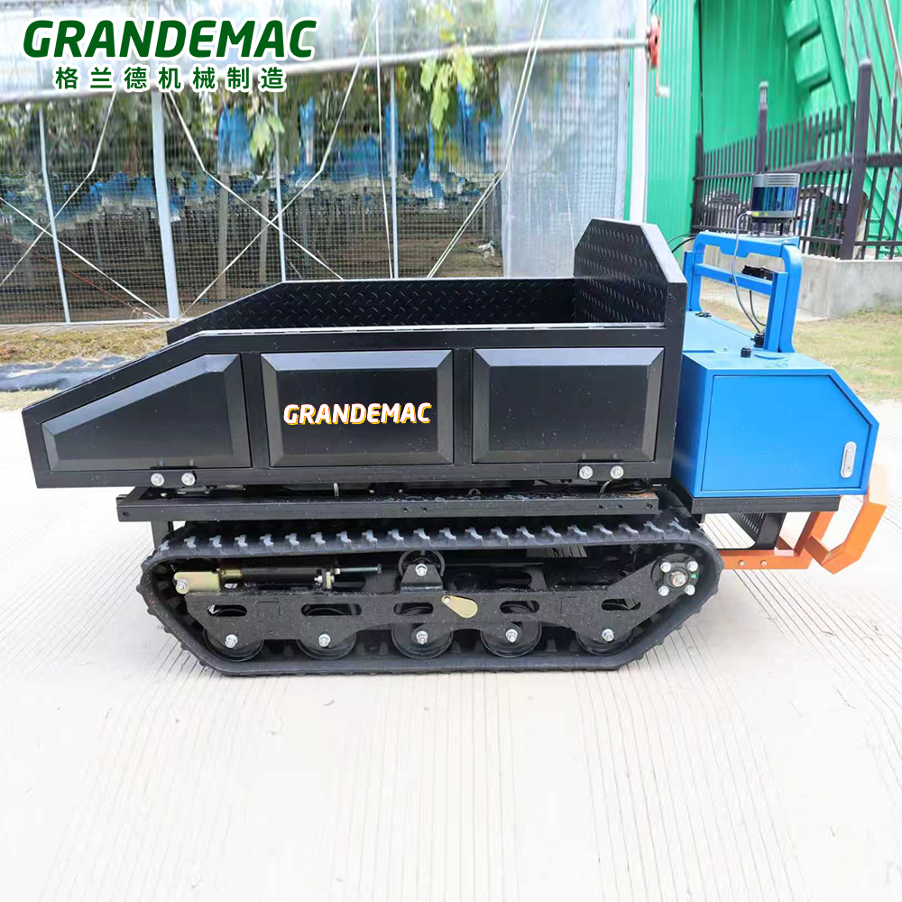 Electric Remote-controlled 500kg Crawler Transport Robot Dumper for Orchards