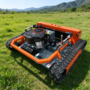 Tracked Remote Control Lawn Mower With Built-in Generator, 60&deg; Climbing RC Crawler Grass Mowing Machine