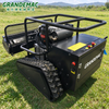 Hybrid Gasoline-Electric Remote Control Tracked flail Mower | 50&deg; Climbing Slope Grass Cutter