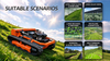Tracked Remote Control Lawn Mower With Built-in Generator, 60&deg; Climbing RC Crawler Grass Mowing Machine