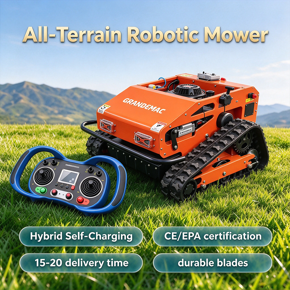 550A / 550B Hybrid Crawler Remote Control Lawn Mower | 550mm Cutting Width, 50&deg; Slope Mowing