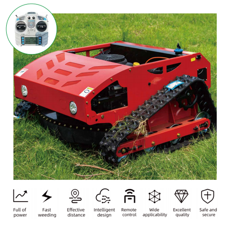 Gasoline lawnmower operating on large acreage