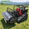 13HP Hybrid Gasoline-Electric Remote Control Crawler Lawn Mower | 800mm Cutting Width, 50&deg; Climbing Tracked FLAIL MOWER for Hillside & Orchard